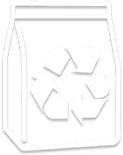 Recycle zakken icoon wit